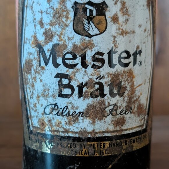 Vintage Meister Brau Beer Can 1956 Heavily Rusted - Picture 4 of 11